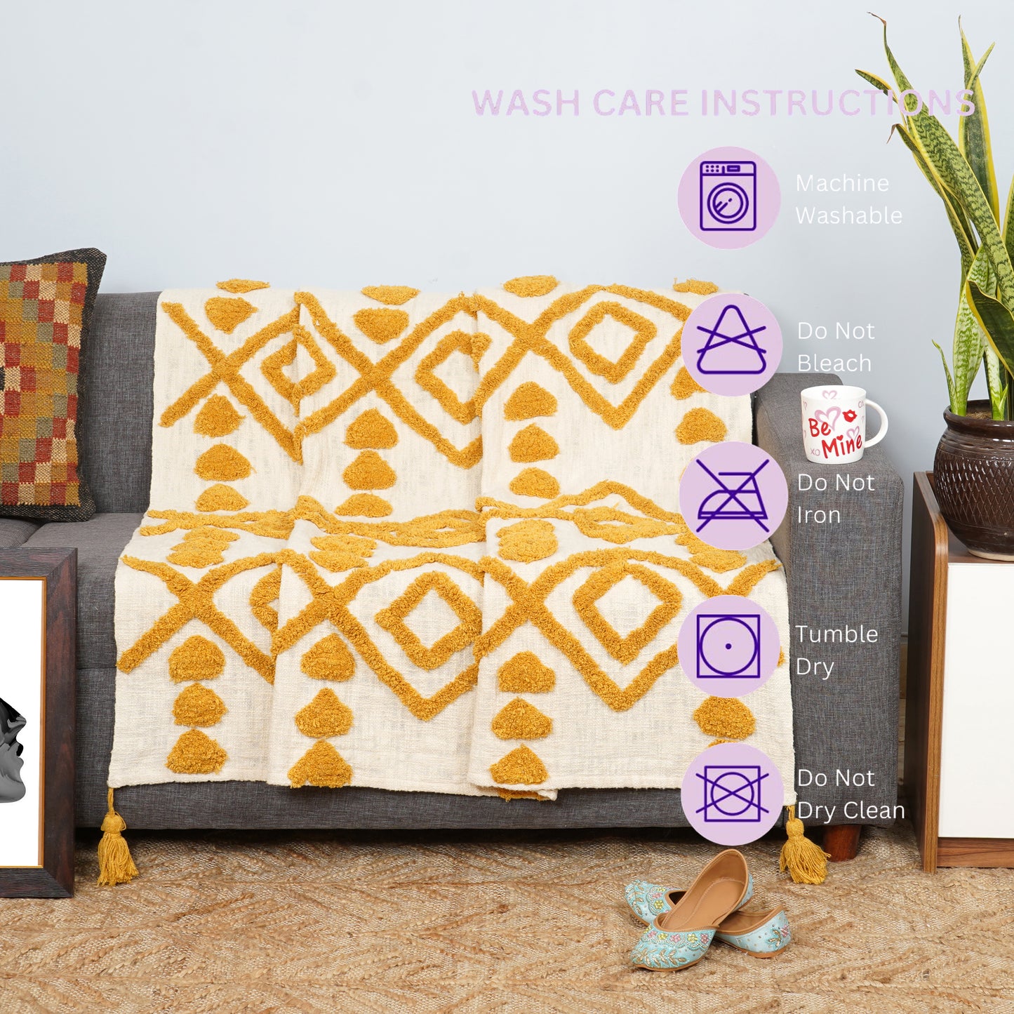 EMOLICA “Cozy, stylish, and hand-tufted – the perfect cotton throw for every season.”