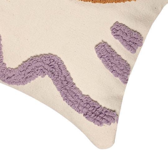 Abstract Tufted Cushion Cover – Modern Boho Cotton Pillow for Sofa & Bedroom Decor