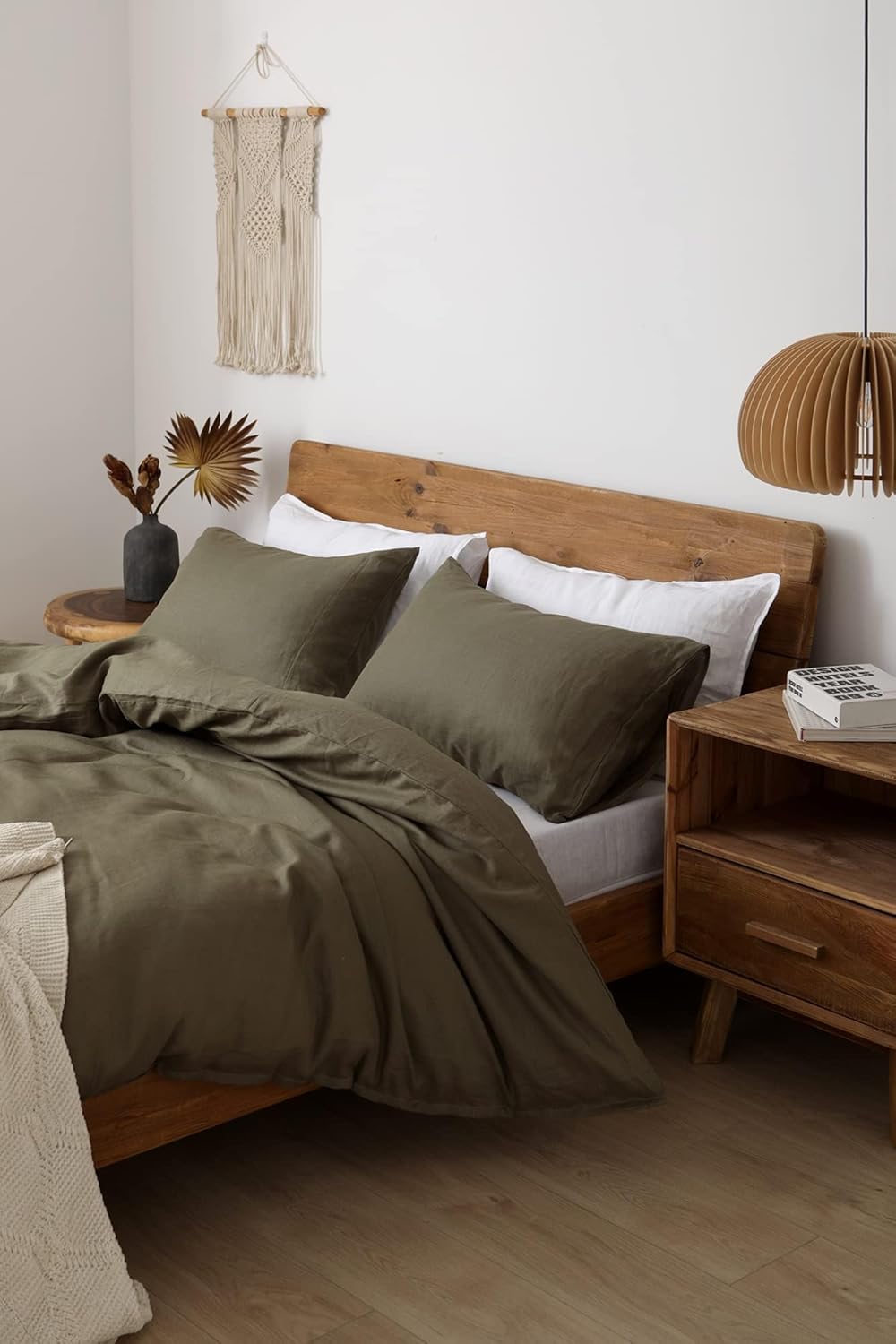 Luxury 100% Cotton Duvet Cover Set – Olive Green, Soft & Breathable Bedding