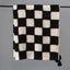 Luxury Bold Checkerboard Knit Throw Blanket - Black & White